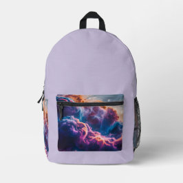 Mochila Impresa Arte de Nebulosa Espacial Abstracta - Cósmico Colo