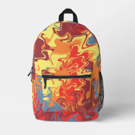 Mochila Impresa Arte de Remolino de Fuego
