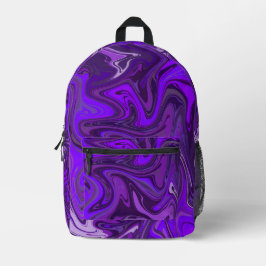Mochila Impresa Arte de remolino púrpura