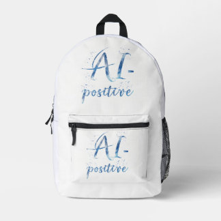 Mochila Impresa Arte de texto positivo para IA