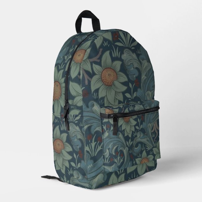 Mochila Impresa Arte del patrón de William Morris Orchard (Esquina izquierda trasera)