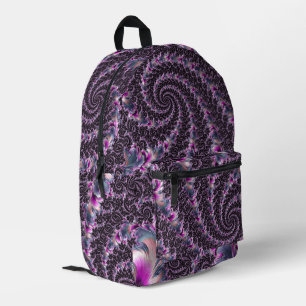 Mochila Impresa Arte fractal en espiral psicodélico funky y genial