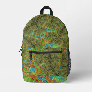 Mochila Impresa Arte fractal espiral trippy psicodélico
