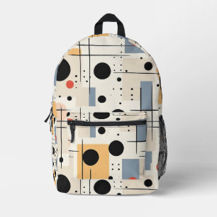 Mochila Impresa Arte geométrico abstracto de mediados de siglo mod