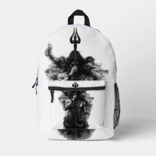 Mochila Impresa Arte intenso de Lord Shiva Trishul Om Namah Shivay