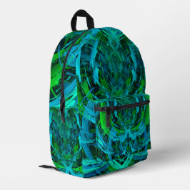 Mochila Impresa Arte moderno abstracto verde
