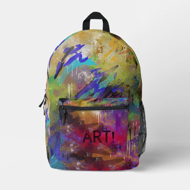 Mochila Impresa ¡ARTE! pintado con premesura (Anverso)
