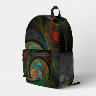 Mochila Impresa Arte resumido azul de renacimiento