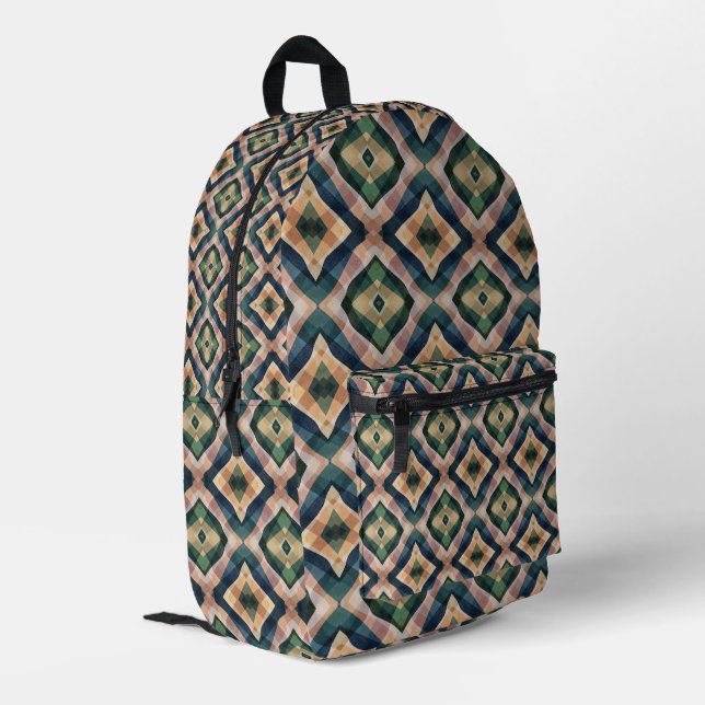 Mochila Impresa Arte simétrico tribal de moda (Esquina izquierda trasera)
