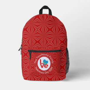 Mochila Impresa Aruba Bandera Rojo AMOR personalizado