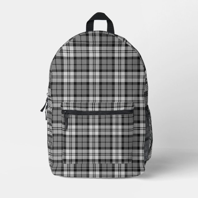 Mochila Impresa Ash Gray Blackwatch Campbell Tartan Plaid (Anverso)