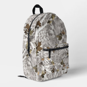 Mochila Impresa Aspecto de camuflaje para cazar en invierno