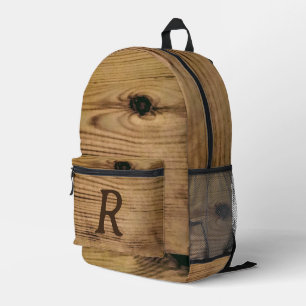 Mochila Impresa Aspecto Guay de la madera