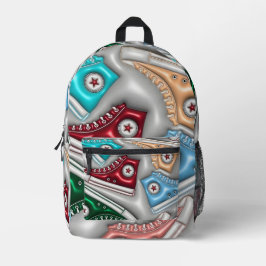 Mochila Impresa Aspecto inflado de las zapatillas superiores