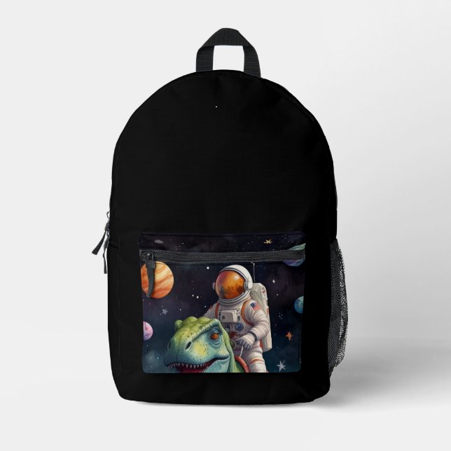 Mochila Impresa Astronaut on Dino in Space  (Anverso)