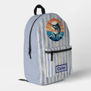 Mochila Impresa Atardecer de marlín costero/naútico/de playa perso
