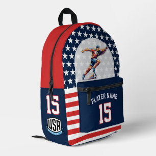 Mochila Impresa Atleta Águila Fútbol USA Patriótico Equipo Naciona