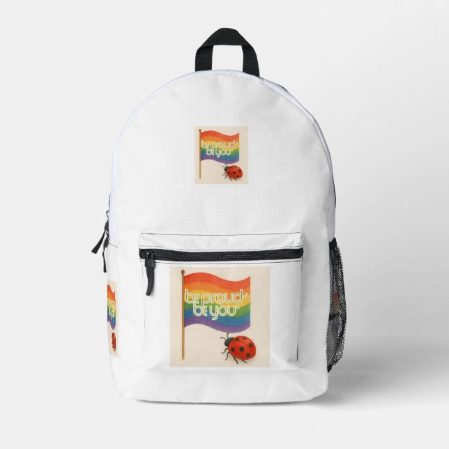 Mochila Impresa Audaz expresión LGBTQ y orgullo (Anverso)