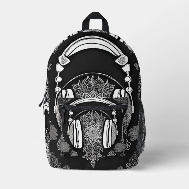 Mochila Impresa Auriculares Modo de IA (Anverso)