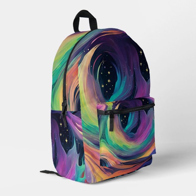 Mochila Impresa Aurora Borealis Abstract Backpack (Esquina izquierda trasera)