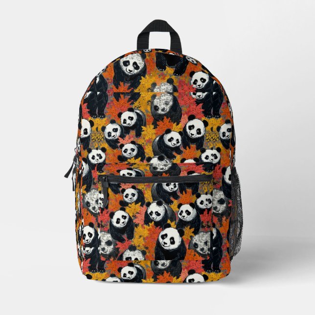 Mochila Impresa Autumn Pandas (Anverso)