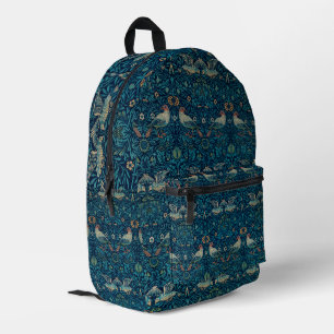 Mochila Impresa Ave de William Morris, Arte Textil de Jardín Vinta