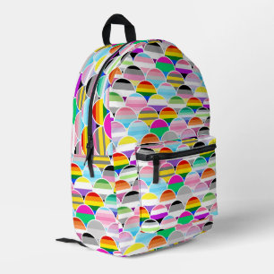 Mochila Impresa Aventadores de bandera de orgullo escalonado LGBTQ