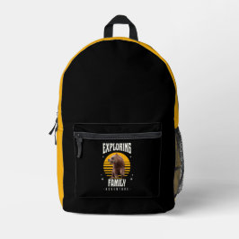 Mochila Impresa Aventura de Oso de Vacaciones Familiares Combinand