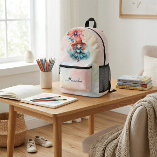 Mochila Impresa Aventura personalizada de la escuela de brujas cap