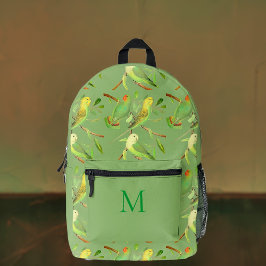 Mochila Impresa aves amorosas y paracaídas monogramadas