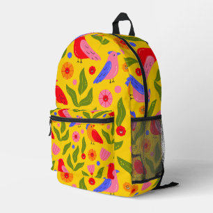 Mochila Impresa Aves felices se reúnen alegres