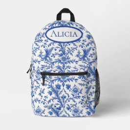 Mochila Impresa Aves mágicas Blue Toile