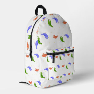 Mochila Impresa Aves multicolores