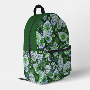 Mochila Impresa Away Paisley Butterfly Print Green