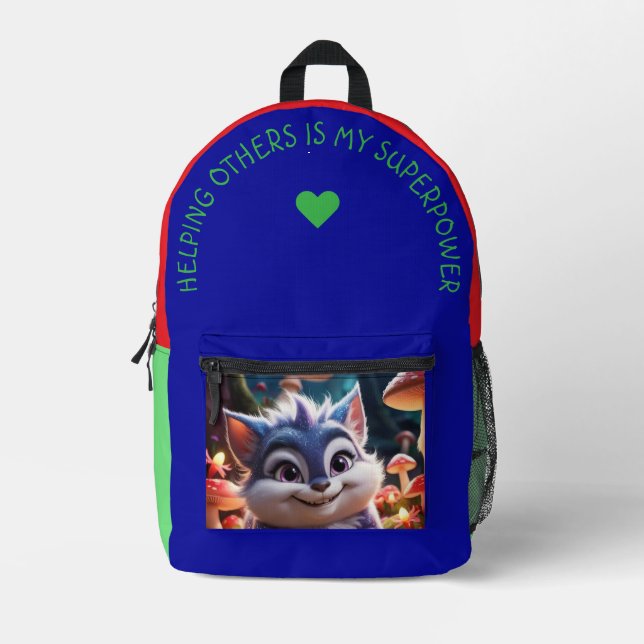 Mochila Impresa Ayudar A Los Demás Es... (Anverso)