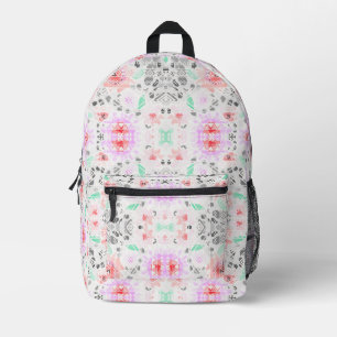 Mochila Impresa Azteca floral de color pastel