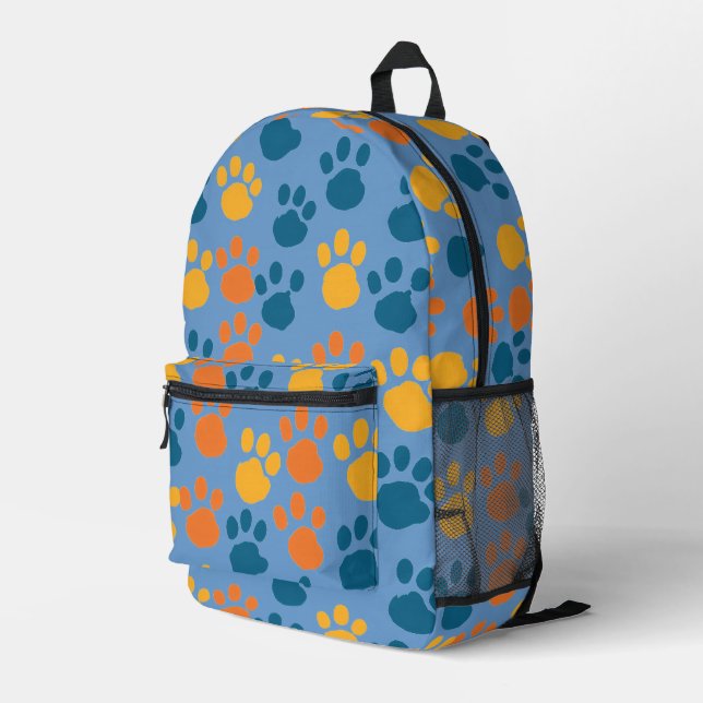Mochila Impresa Azul adorable pawsitivamente (Esquina derecha trasera )