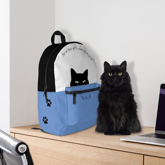 Mochila Impresa Azul gato honesto (Subido por el creador)