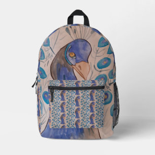 Mochila Impresa Azul pavo real