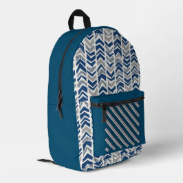 Mochila Impresa Azul rayado
