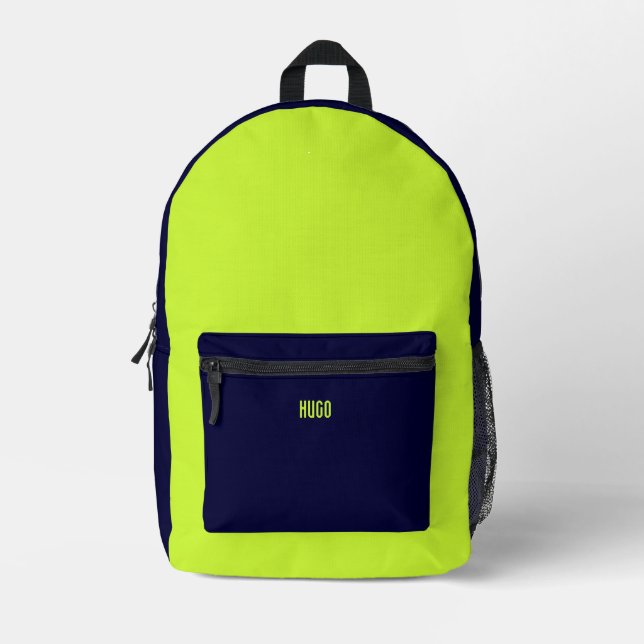 Mochila Impresa Azul-Verde personalizado (Anverso)