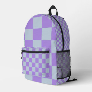 Mochila Impresa Azul y lavanda suaves y bajo control