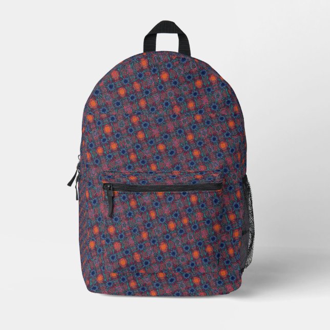 Mochila Impresa Azulejos de color (Anverso)