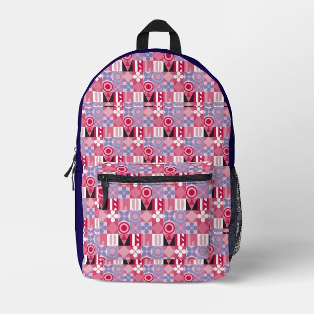 Mochila Impresa azulejos geométricos (Anverso)