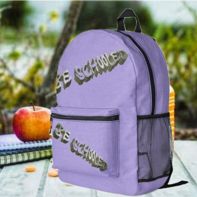 Mochila Impresa B Schooled Gray-Wht (This B. Schooled Gray-Wht Printed Backpack, is cool enough, to motivate a student back to school!)