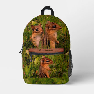Mochila Impresa Baby Chipmunks Arte Animal Personalizado