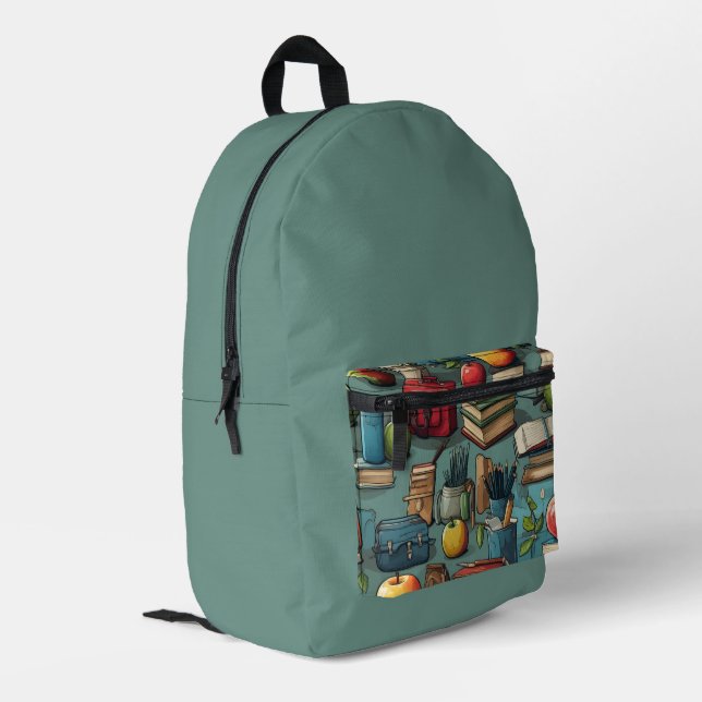 Mochila Impresa Back To School Green  (Esquina izquierda trasera)