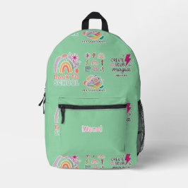 Mochila Impresa Back to School Rainbow / Regreso Arcoíris Escolar