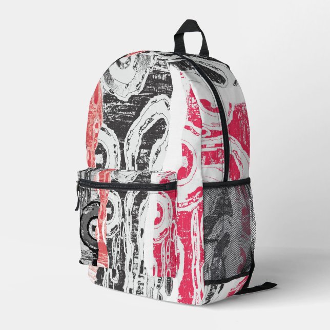 Mochila Impresa Backpack – Abstract Land (Esquina derecha trasera )