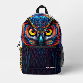 Mochila Impresa Backpack “Electric Dream Owl” – Night Vision Act.